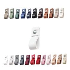 Kit com 16 Puxadores Dobi Parafuso para Móveis Armário Guarda Roupa Gaveta Porta Baús Caixas Bandeja Cesto Tábua - Cor Textura de Couro…