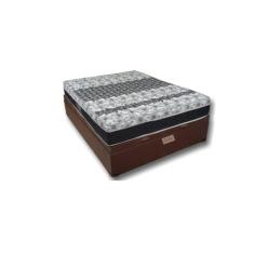 Conjunto Cama Box Baú Viúva + Colchão Castor Molas Class 128x188x67 - 