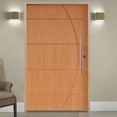 Kit Porta de Madeira Pivotante 210x110cm Batente 14cm Fechadura 803 Rolete Externa Belissima 5 Hale