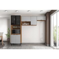 Cozinha Compacta Firenze 03 Peças 7 Portas Amendola-nude Prime Tx