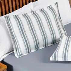 Jogo De Cama 100% Algodão Marin King 03 Peças - Cinza