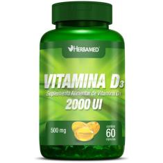 Vitamina D3 2000UI  60 Cápsulas  Herbamed-Unissex