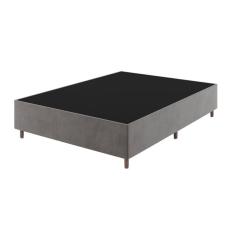 Base Box Casal 37cm x 188cm x 138cm Treviso Liso Grafite