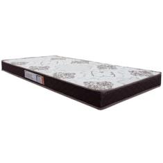 Colchão Solteiro Hellen Taurus One Face Espuma D28 14x78x188 cm - Marrom/Branco