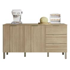 Balcão de Cozinha com 2 Portas e 2 Gavetas Riga Freijó