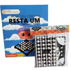 Caixa Jogo tabuleiro Resta Um peças conjunto Festas em Família Treino 