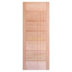 Porta de Madeira Maciça BBB Com 3 Frisos Casmavi de Cedro Arana - 2.10