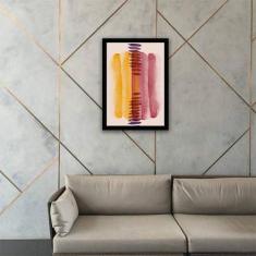 Quadro Decorativo Abstrato Tons Marsala III 45x34cm - Quadros On-line,