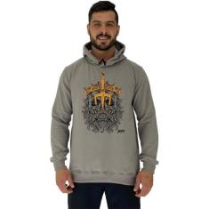 Blusa Moletom Tradicional Com Touca MXD Conceito King Skull, P, Mascul