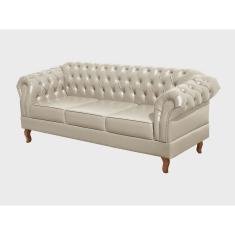 Sofá Dom Pedro 3 Lugares Decoração Sala Recepção Retrô