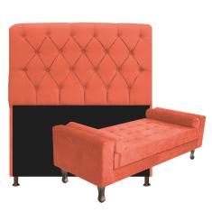 Kit Cabeceira Lady Recamier Félix 195cm King Terracota