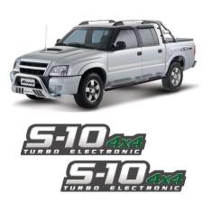Par De Adesivos S10 2009/2011 Turbo Electronic 4x4 Verde - SPORTINOX, 