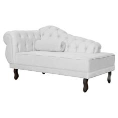 Divã Recamier Larissa 150cm Suede Lado Esquerdo Para Sala - Ds Estofados