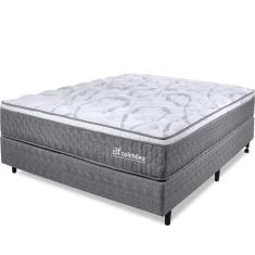 Cama Box Viuva Colchão Smart Spring Mola Ensacada e Pillow Top de Espuma Viscoelástico 128x188x61cm -  BF Colchões