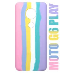 Capa Capinha case aveludada Arco Iris Candy Algodão Doce Compatível Moto G6 Play XT1922 5.7 - Cell In Power25