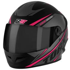 CAPACETE FECHADO PRO TORK R8 ROSA TAM. 58 VIS. FUMÊ