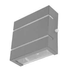 Arandela 2 Focos Friso Facho Externa Parede Muro Slim Preta