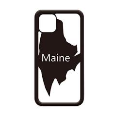 Mapa dos EUA Maine America para iPhone 12 Pro Max Capa para Apple Mini Mobile Case
