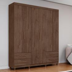 Guarda Roupa Casal 6 Portas 4 Gavetas Canadá Plus Conquista Móveis