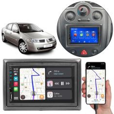 Kit Multimídia Mp5 Megane 2007 A 2013 7 Pol Touch-screen Carplay + Câm