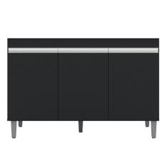 Balcão Para Pia Manu 120 Cm Preto Ajl