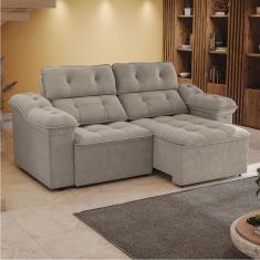 Sofá Sierra 260cm com Molas Ensacadas Retrátil e Reclinável Kappesberg