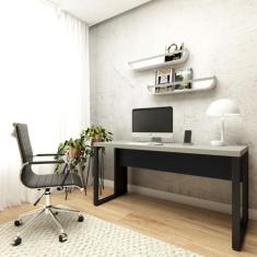 Mesa Escrivaninha p/ Estudos Pé Metal 150cm x 60cm F5 Office - F5 Offi