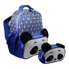 Kit Mochila Panda Infantil Feminina Costas Estojo M42046