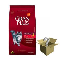 Ração Gran Plus Gatos Castrados Carne e Arroz - 10,1Kg + Surpresa