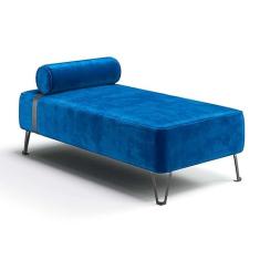 Recamier Erikson Veludo Azul Marinho 142 cm