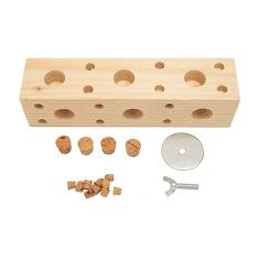 Envolvente Pássaro Bloco de Madeira Brinquedos de Mastigar Periquitos Quebra-cabeça Forrageamento Brinquedos de Treinamento Trituração Morder Brinquedo de Madeira Fornecer (Tipo