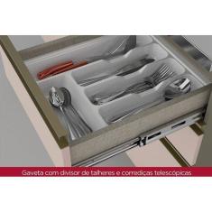 Cozinha Completa 10Pçs (3 Armários + 3 Balcões + 1 Paneleiro + 3 Complementos) C10p02 Duna/cristal