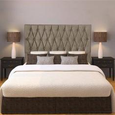 Cabeceira Solteiro 0,90m Paris Suede Bege Dal Poz Estofados