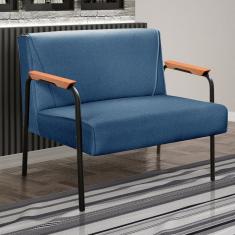 Namoradeira Decorativa Braços Fixo Jade Azul