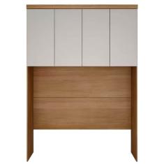 Guarda Roupa Rizon Módulo Aéreo Casal 4 Portas Novo Horizonte Cor Cumaru Fendy