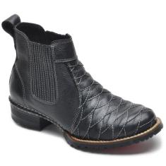 Bota Escamada Masculina Texana Em Couro Floter - CLA-CLE, Preto, 40