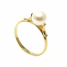 Anel De Pérola Legítima 5mm Ouro 18k 750 - DR Joias, 22