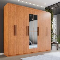 Guarda-roupa Casal 8 Portas 4 Gavetas com Espelho Montreal 100% MDF - 