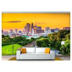 Papel De Parede Cidade Prédios Entardecer 3D Ncd245 - Você Decora