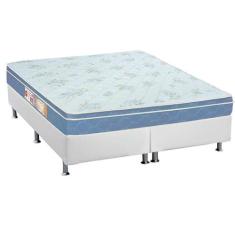 Cama Box King: Colchão Espuma D45 Castor Sleep Max + Base CRC Courano 