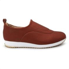 Tênis Usaflex Feminino Slip-On Elastano V9103-Feminino
