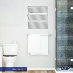 Janela Basculante com 2 básculas e 1 fixo 60x60 MGM  Branco