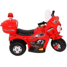 Mini Moto Eletrica Infantil Policia 6V 18W Vermelha Importway