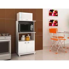 Balcão para Micro-ondas Tecno Mobili Bl3301 com 2 Portas - Branco
