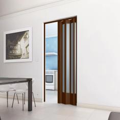 Porta Sanfonada de PVC 210x72cm Translúcida BCF Imbuia