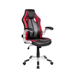 Cadeira Gamer Pelegrin PEL-3009 Couro PU Preta, Vermelha e Azul-Unissex