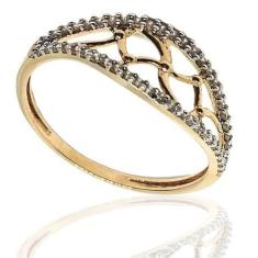 Anel de ouro 18k com pedras - Elegancy Joias, 12