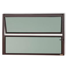 Janela de Alumínio Basculante 50x50cm Vidro Mini Boreal Master Brimak
