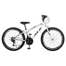 Bicicleta Aro 24 Alumínio Kls Sport Gold Freio V-Brake Mtb 21 Marchas,