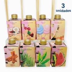 Kit 3 Aromatizante Ambiente Luz Aromas Difusor Palito Perfume Casa 280